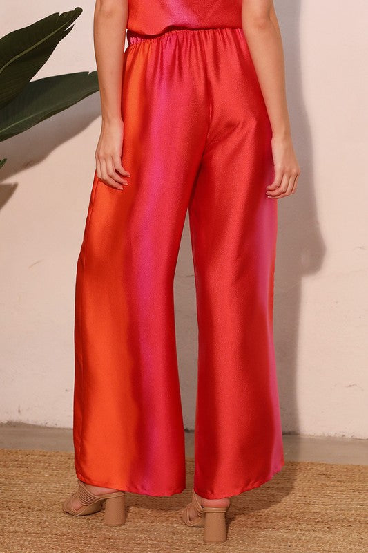Ombre Satin Pocket Pants