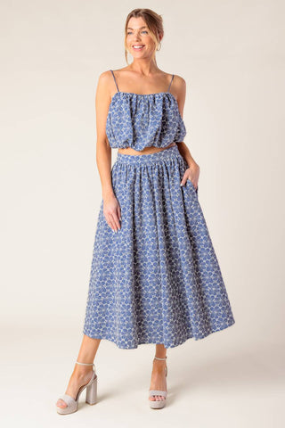 Eyelet Maxi Skirt