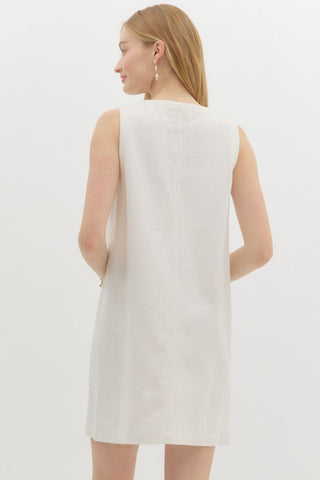 Solid sleeveless mini dress