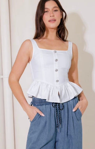 Solid Woven Top