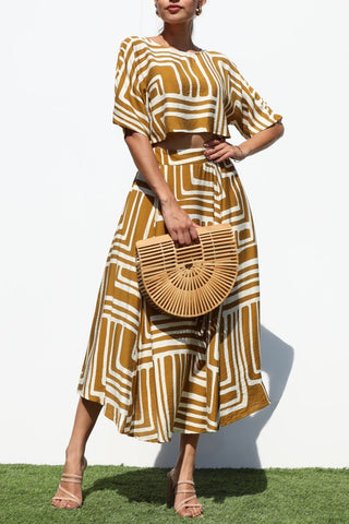 Loose Fit Top And Skirt Set