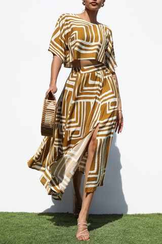 Loose Fit Top And Skirt Set