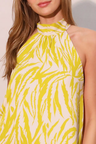 Thunder Bolt Halter Maxi Dress