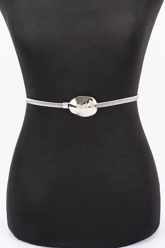 Metal Buckle Wide Spring Belt