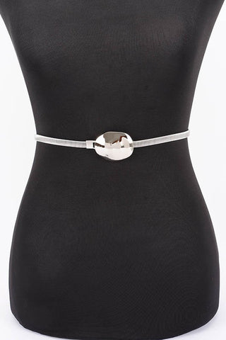 Metal Buckle Wide Spring Belt