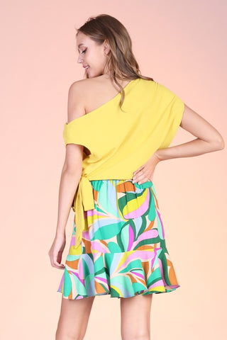 Matte Crepe Asymmetrical Tie Top