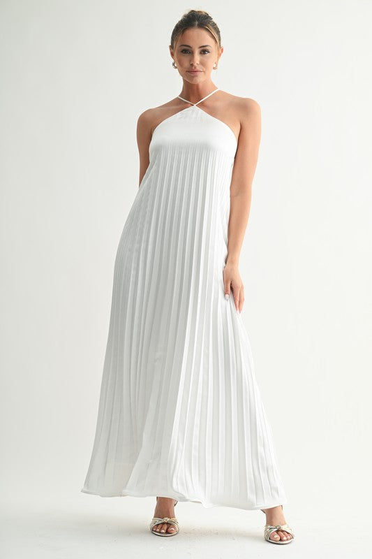 Sun Ripple Pleated Maxi Dress