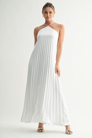Sun Ripple Pleated Maxi Dress
