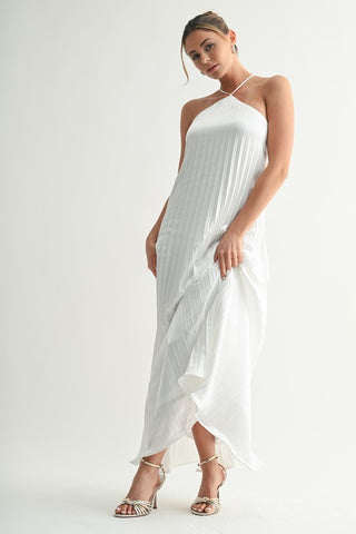 Sun Ripple Pleated Maxi Dress