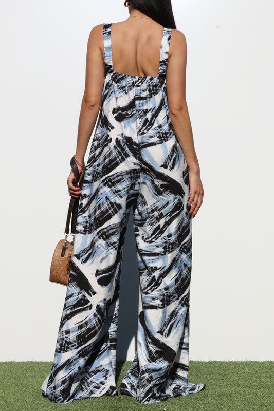 Printed Loose Fit Woven Jumpsuit