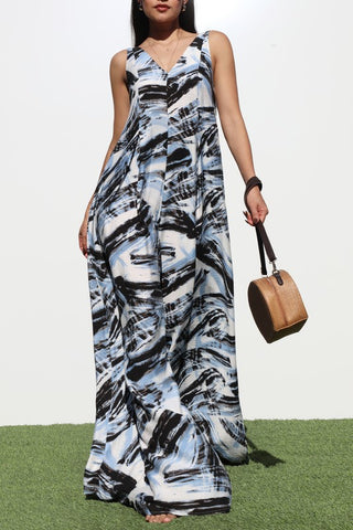 Printed Loose Fit Woven Jumpsuit