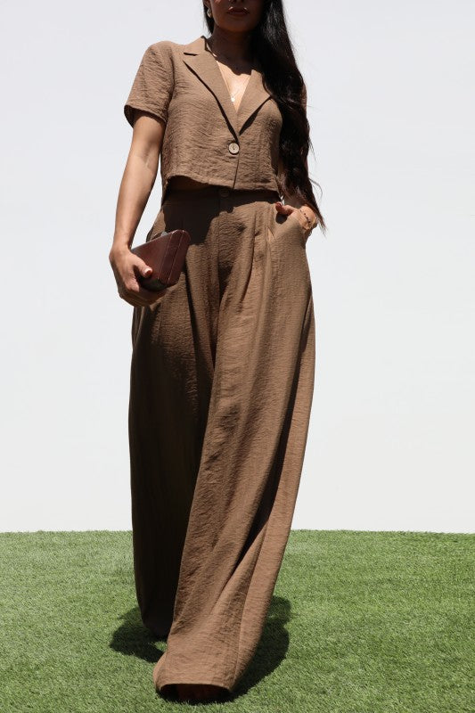 Button Down Jk And Pants Set