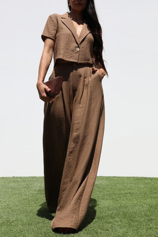 Button Down Jk And Pants Set