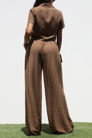 Button Down Jk And Pants Set