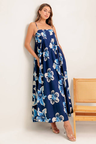 A printed woven maxi dress