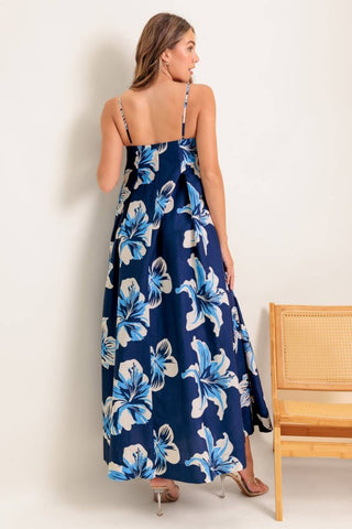 A printed woven maxi dress