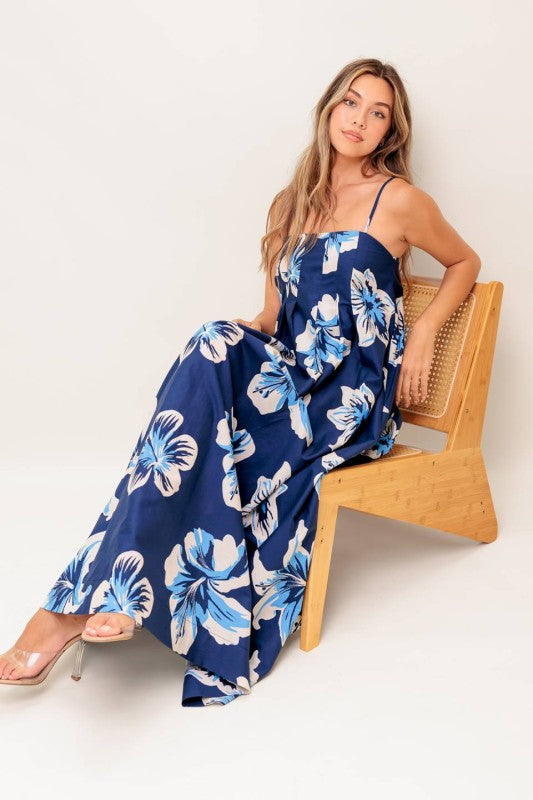 A printed woven maxi dress