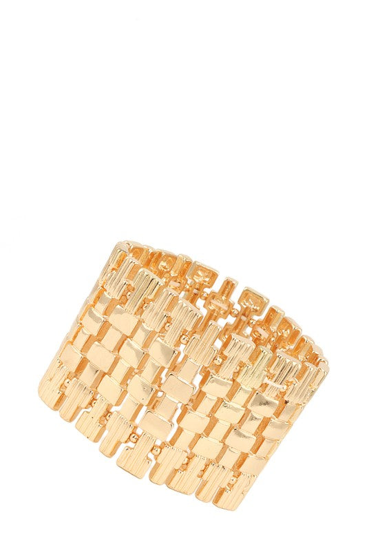 Bohemian Geometric Link Stretch Bracelet