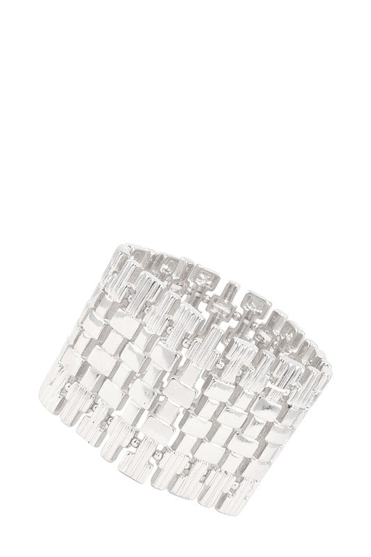 Bohemian Geometric Link Stretch Bracelet