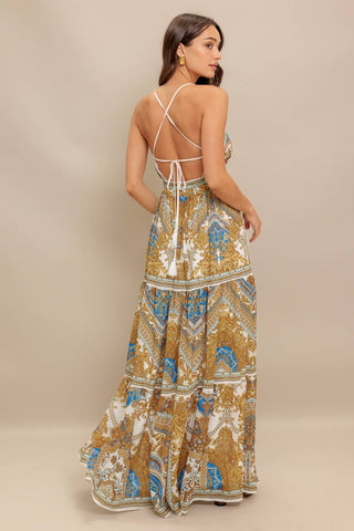 Printed Woven Maxi Dress
