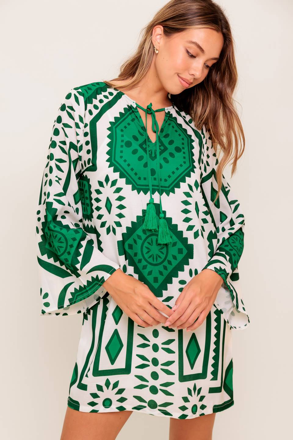 Printed Woven Mini Dress