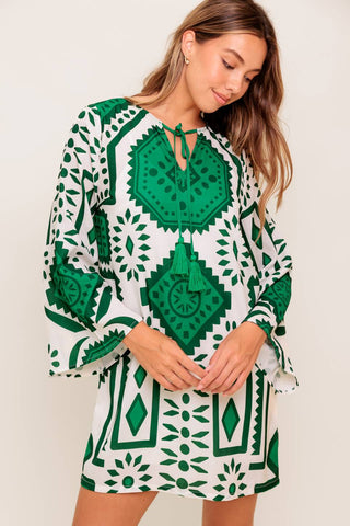 Printed Woven Mini Dress