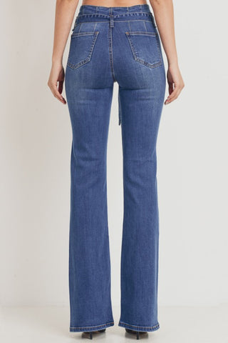 High Rise Flare Leg Jeans