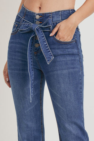 High Rise Flare Leg Jeans