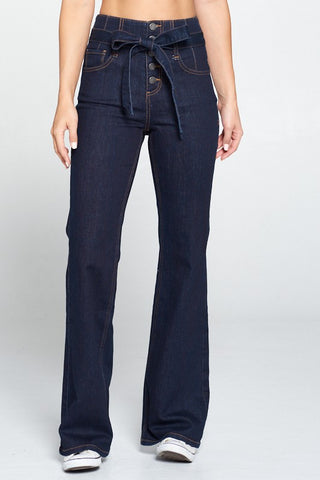 High Rise Flare Leg Jeans