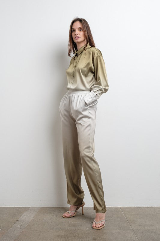 Satin Ombre Pants