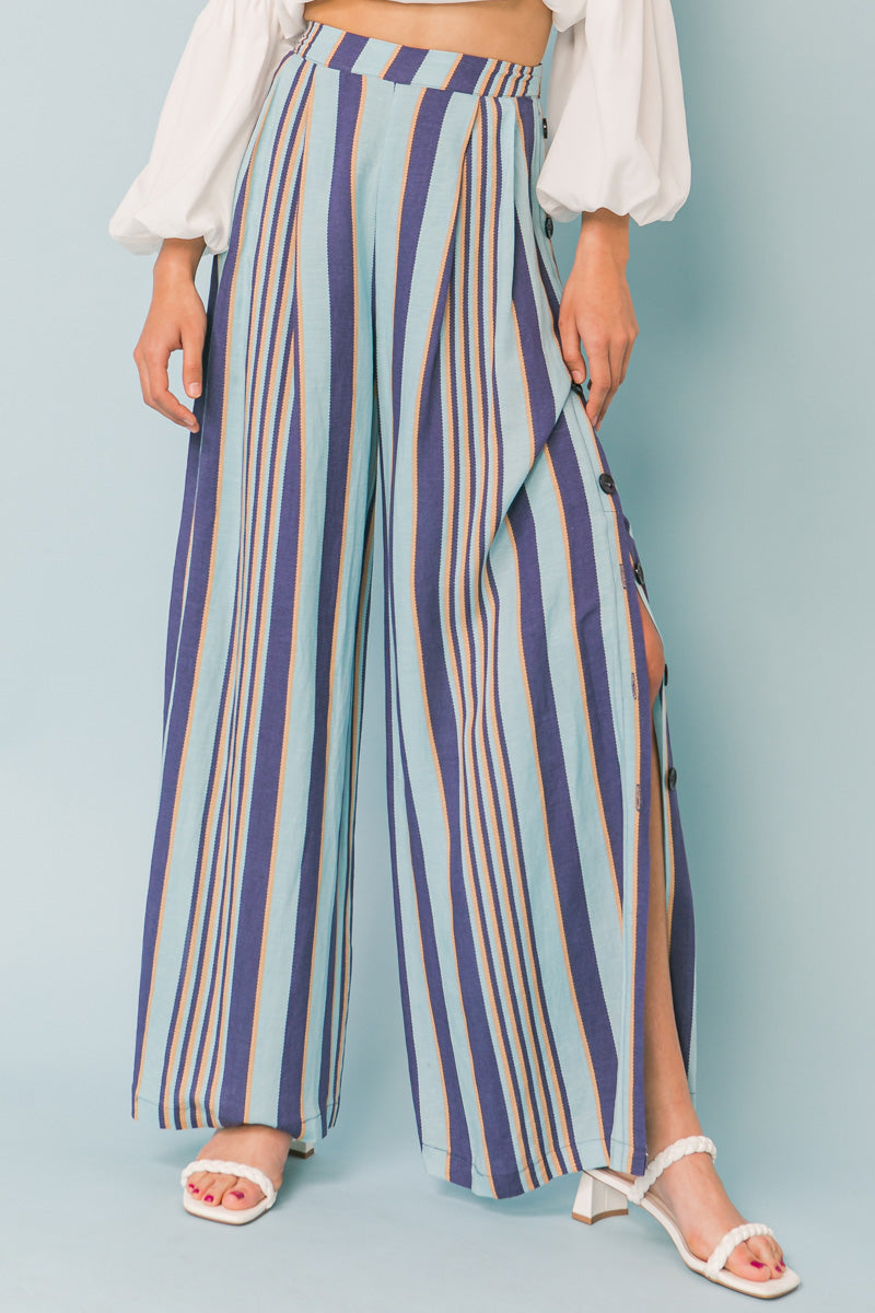 Striped Wide Leg Pants