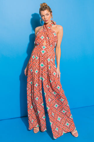 Printed Woven Jumpsuit