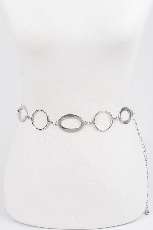 Multi Round Metal Chain Belt