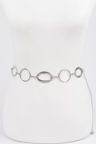 Multi Round Metal Chain Belt