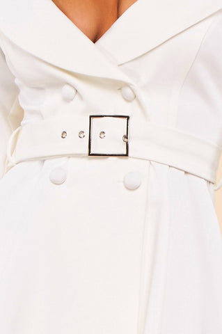 White High Low Maxi Dress