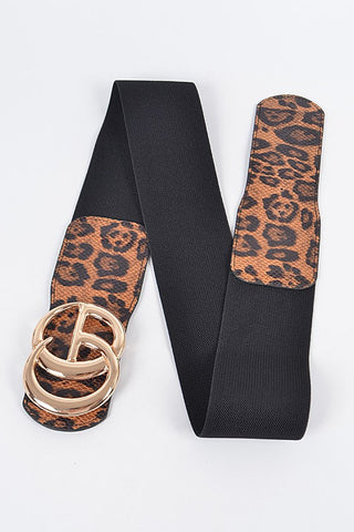 Faux Leather Plus Size Elastic Belt