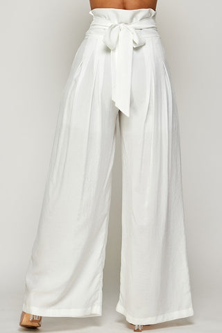 HIGH & WIDE WAIST DOUBLE PLEATED WIDE LONG PANTS