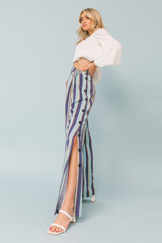 Striped Wide Leg Pants