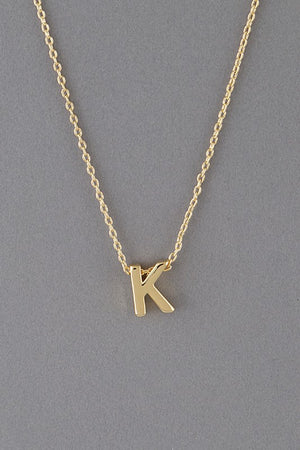 Simple Letter Pendant Necklace