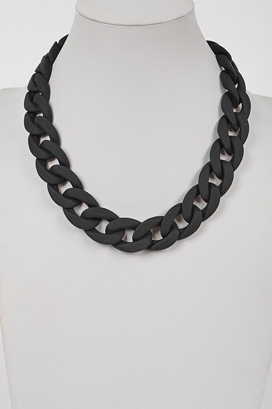 Oversized Color Chain Necklace