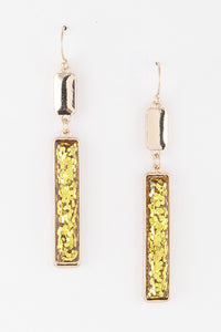 Glittered Vertical Bar Earrings
