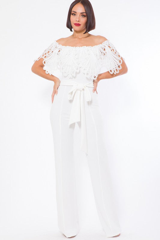 OFF SHOULDER FASHION JUMPSUIT
