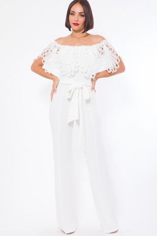 OFF SHOULDER FASHION JUMPSUIT