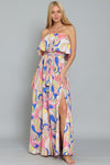 TUBE BELTED MAXI DRESS