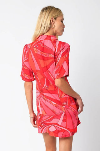 Satin Button Down Shirt Dress