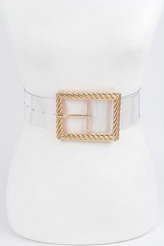 Transparent Metal Buckle Belt