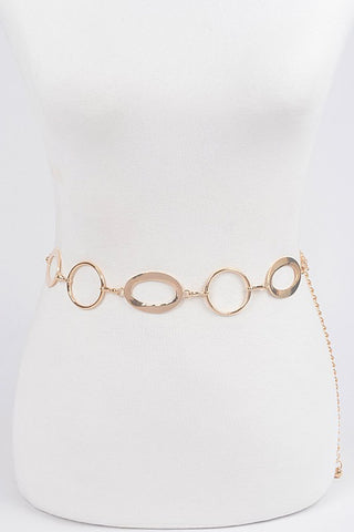 Multi Round Metal Chain Belt