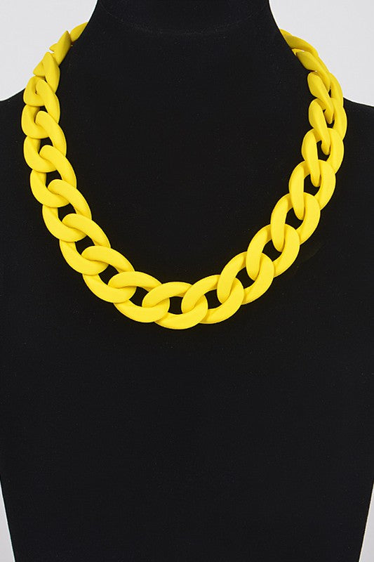 Oversized Color Chain Necklace