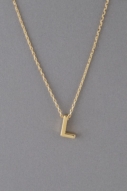 Simple Letter Pendant Necklace