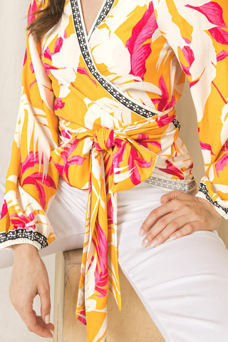 Printed Wrap Shirt